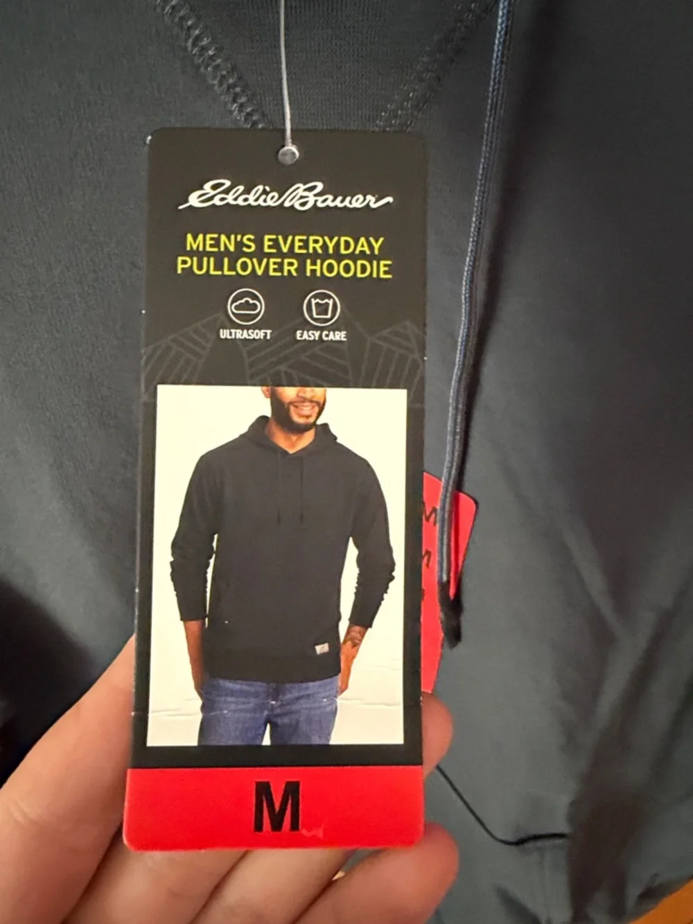 Eddie Bauer Men's Black Crewneck Hoodie - Picture 2 of 4